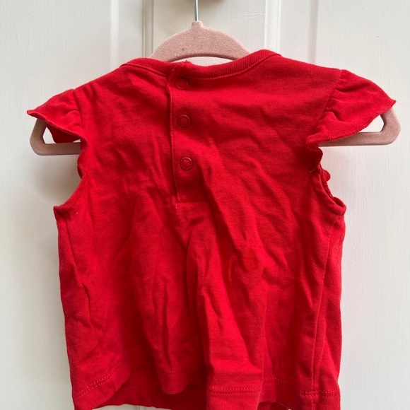 NWOT Carter’s 6M Red Love Bug Girls Top Blouse - Picture 3 of 4